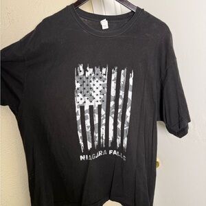 Black Graphic Niagara Falls T-Shirt